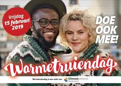 Dertiende Warmetruiendag op 15 februari 2019