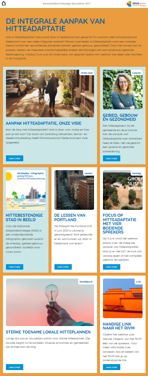 Online Magazine - Klimaatverbond Nederland - integrale aanpak van hitteadaptatie