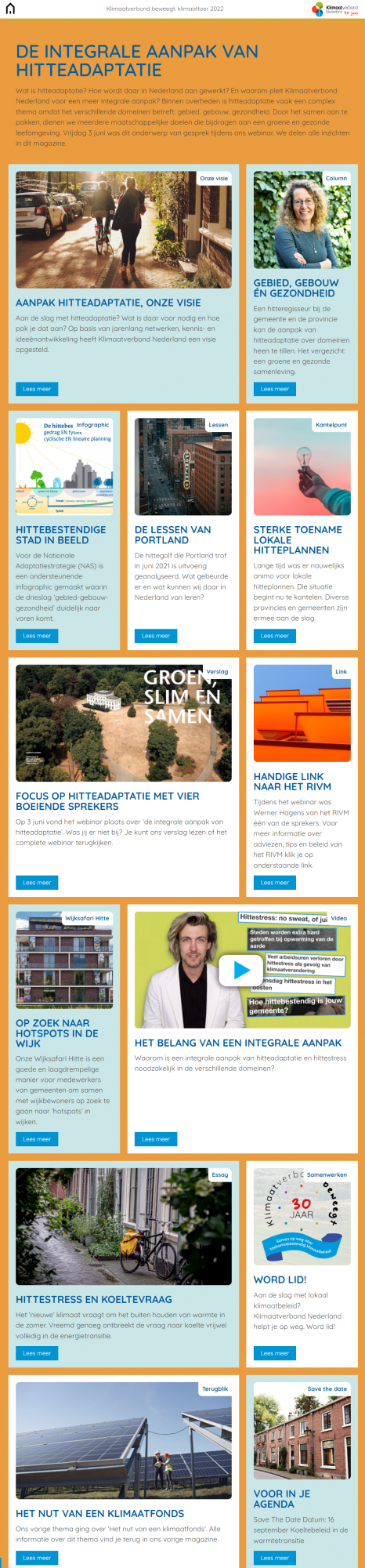 Online Magazine 3 - De integrale aanpak van hitteadaptatie - Klimaatverbond Nederland