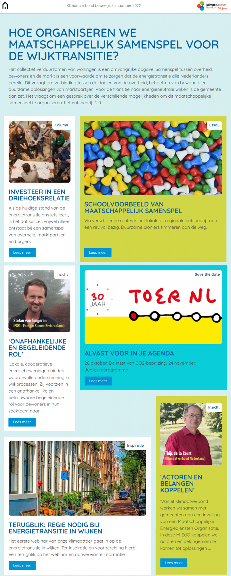 Online Magazine 4 - Klimaatverbond Nederland - Collectieve verduurzaming van woningen - Samenspel in de wijktransitie