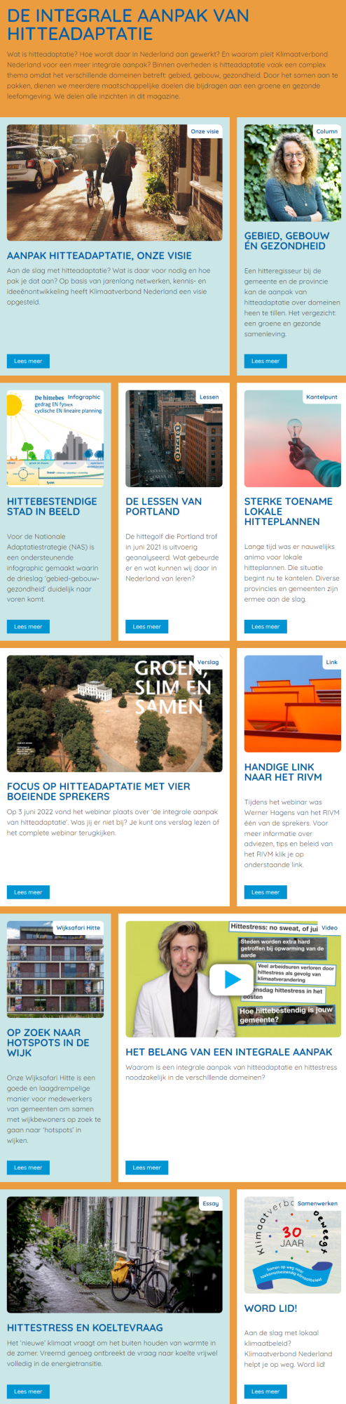 De integrale aanpak van hitteadaptatie - Klimaatverbond Nederland - Online magazine