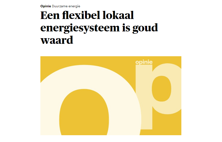 Trouw opiniestuk over lokale zelflevering