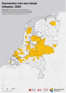 Gemeenten met een lokaal hitteplan 2025